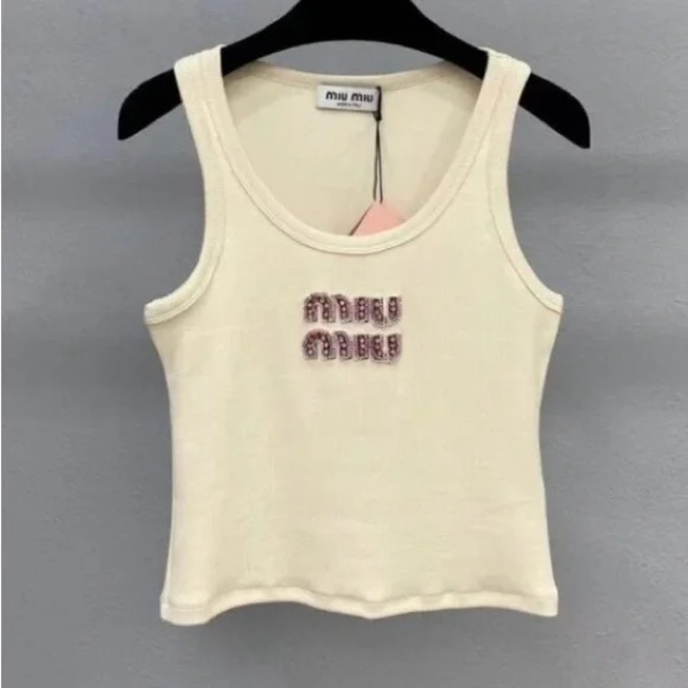 Miu Miu Cream Tank Top